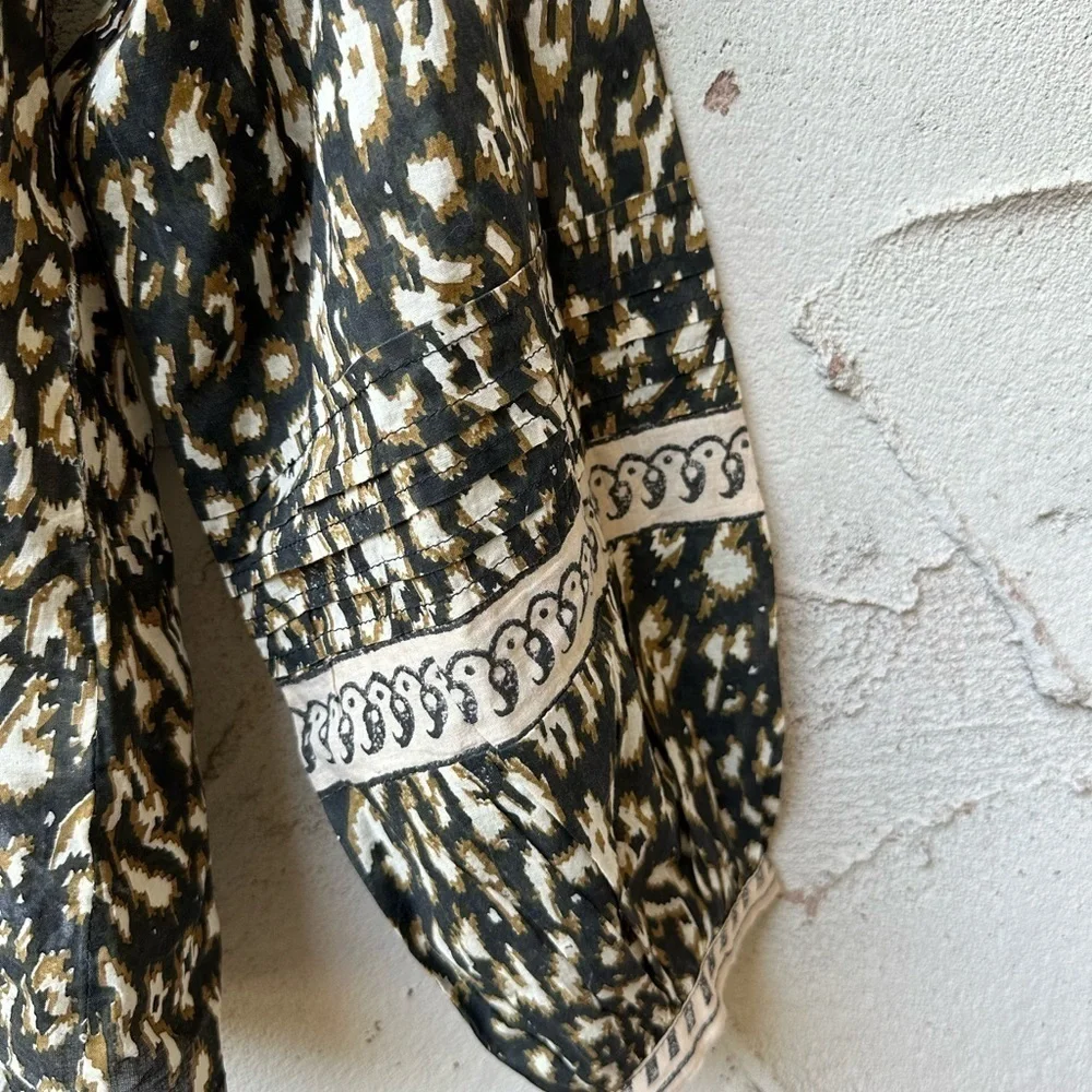 Cleobella Alicia Blouse in Black Leop - Picture 9 of 9